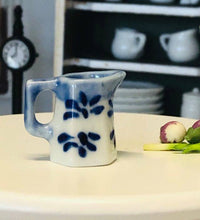 Dollhouse farmhouse miniature blue jug