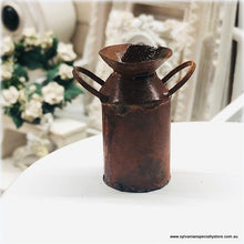 Dollhouse miniature rustic milk churn aged