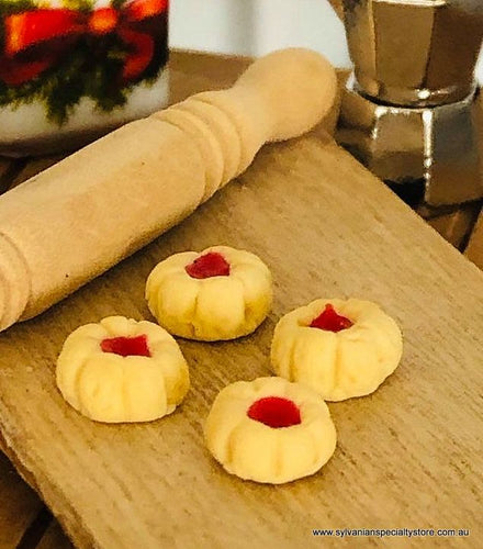 Dollhouse miniature christmas baking jam drops