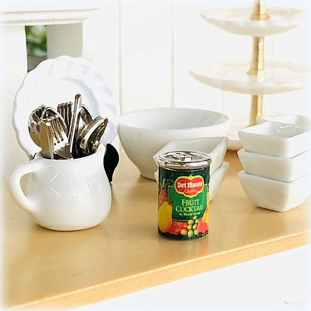 Miniature dollhouse fruit cocktail