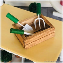 Dollhouse miniature potting shed tools gardening