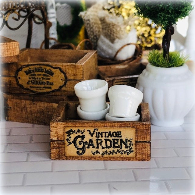 Toddmomy Mini Wooden Milk Crates – Set Of 3 For Dollhouse, Fairy Gardens & Miniature Displays