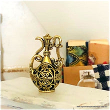 Dollhouse miniature gold metal vase jug