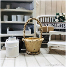 Dollhouse miniature large basket
