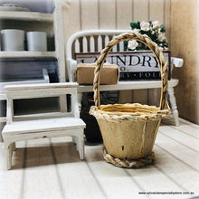 Dollhouse miniature large basket