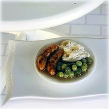 Bangers and Mash with Peas - Miniature