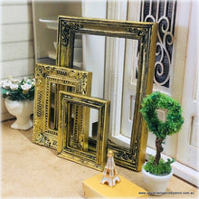 Dollhouse Frames antiqued gold set of 3