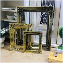 Dollhouse Frames antiqued gold set of 3