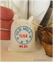 Dollhouse sack of flour farmhouse old mill bakery