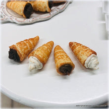 Dollhouse miniature cream horns french bakery pastry shop