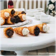Dollhouse miniature cream horns french bakery pastry shop