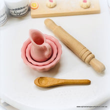 Baking Set: Bowls, Jug, Rolling Pin and Wooden Spoon - Pink