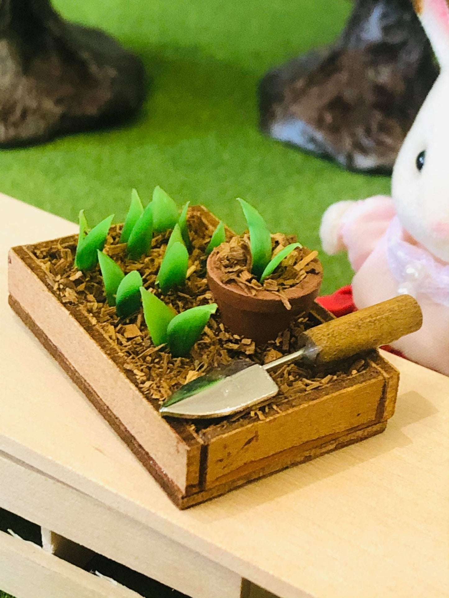 Potting plants Garden set dollhouse miniature