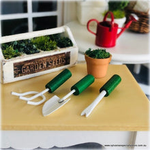 Dollhouse miniature potting shed tools gardening