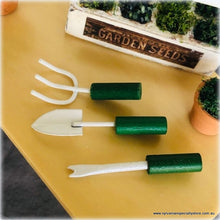 Dollhouse miniature potting shed tools gardening