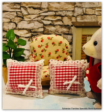 Red Cushions - x 2 - Miniature