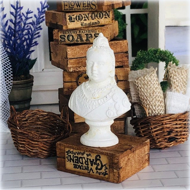 Dollhouse Queen Victoria bust statue