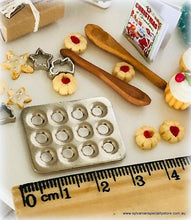 Dollhouse miniature baking tart tray pan metal
