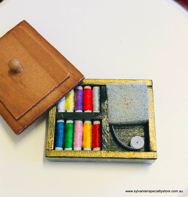 Sewing Box with Removeable Lid - Miniature