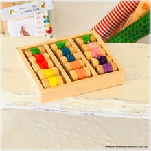 Dollhouse miniature Cotton reel thread in box