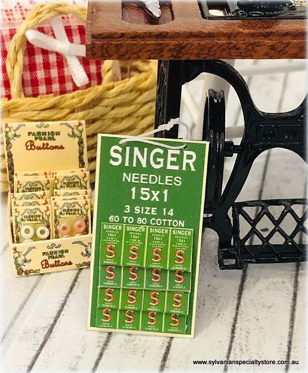 Dollhouse miniature Needle card sewing accessories