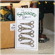 Dollhouse miniature scissors display card