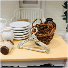 Dollhouse miniature antiqued coat hanger French style brocante