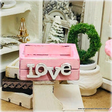 Shabby Chic Pink Crate - Miniature