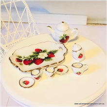 Dollhouse Miniature Strawberry tea set