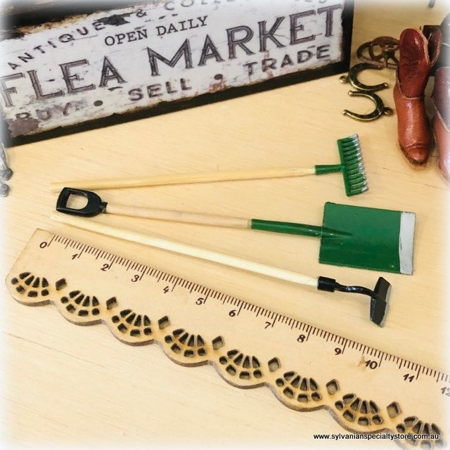 Shovel, Rake & Hoe - Miniature