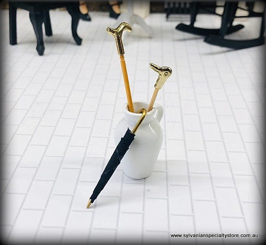 Walking Stick, Shoe horn, Umbrella Dollhouse Accessories Australia