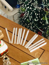 White Candles x 12 - Miniature