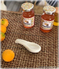 Dollhouse miniature white ceramic ladle spoon country