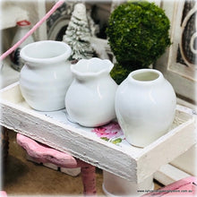 White Vases Modern - Set of 3 - Miniature