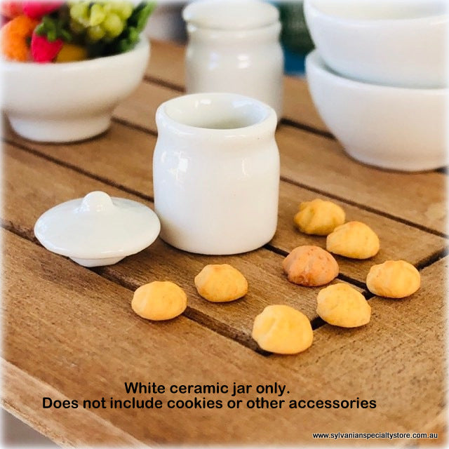 White Jar with removeable Lid - Miniature