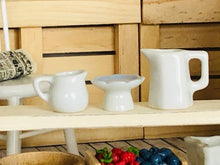 White crockery set of 3 - Country style - Miniature