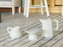 White crockery set of 3 - Country style - Miniature
