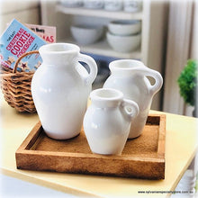Dollhouse White pitchers vases set