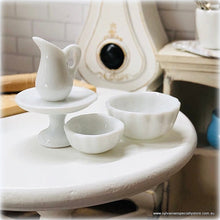 Cake Plate, Jug and Baking Bowls - Set of 4 - White