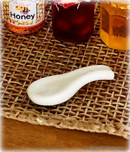 Dollhouse miniature white ceramic ladle spoon