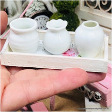White Vases Modern - Set of 3 - Miniature