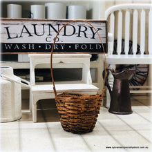 Dollhouse Miniature wicker basket laundry