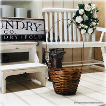 Dollhouse Miniature wicker basket laundry