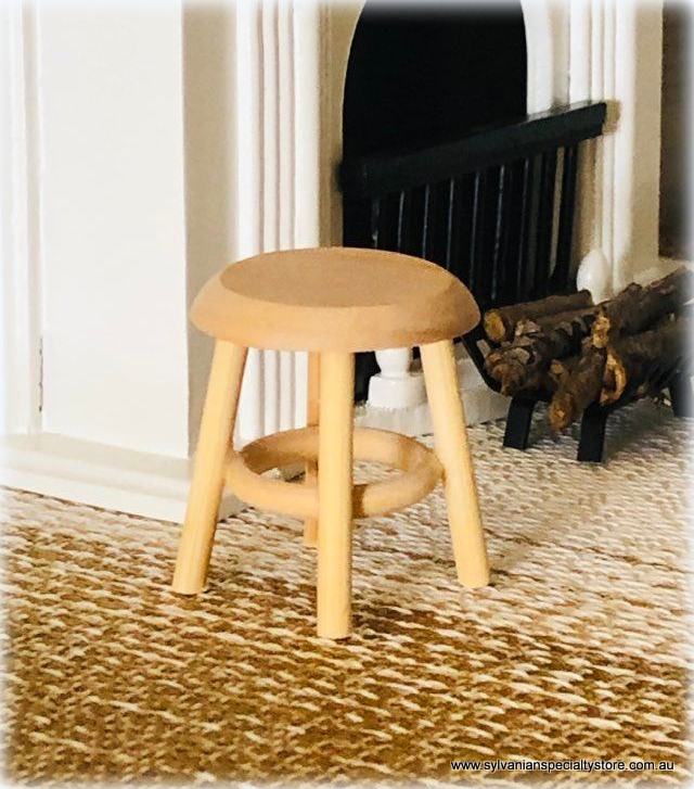 Wooden Stool - 3cm high - Miniature