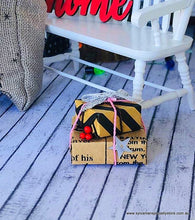 Brown Paper Wrapped Gifts - Miniature