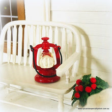 Dollhouse Miniature red lantern christmas decorated scene