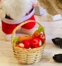 Basket of apples and carrots - Miniature