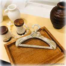 Dollhouse miniature antiqued coat hanger French style brocante