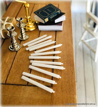 White Candles x 12 - Miniature