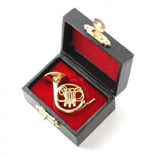 Dollhouse miniature french horn musical instrument